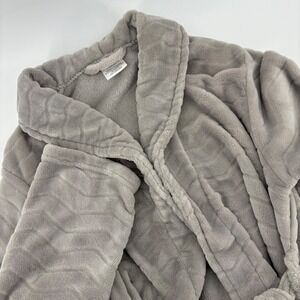 CVS‎ Pharmacy Womens Robe Gray Plush Soft Sleepwear Bath Loungewear One Size